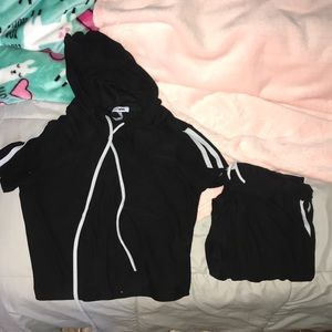 fashion nova comfy cropped hoodie and leggings